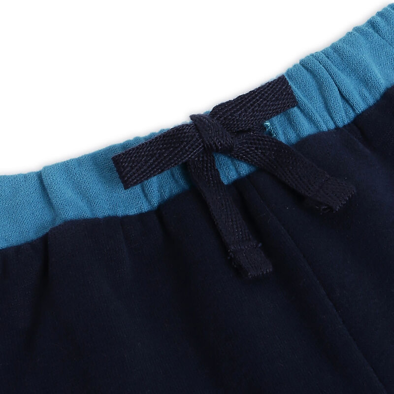 Boys Dark Blue Printed Jogger image number 2